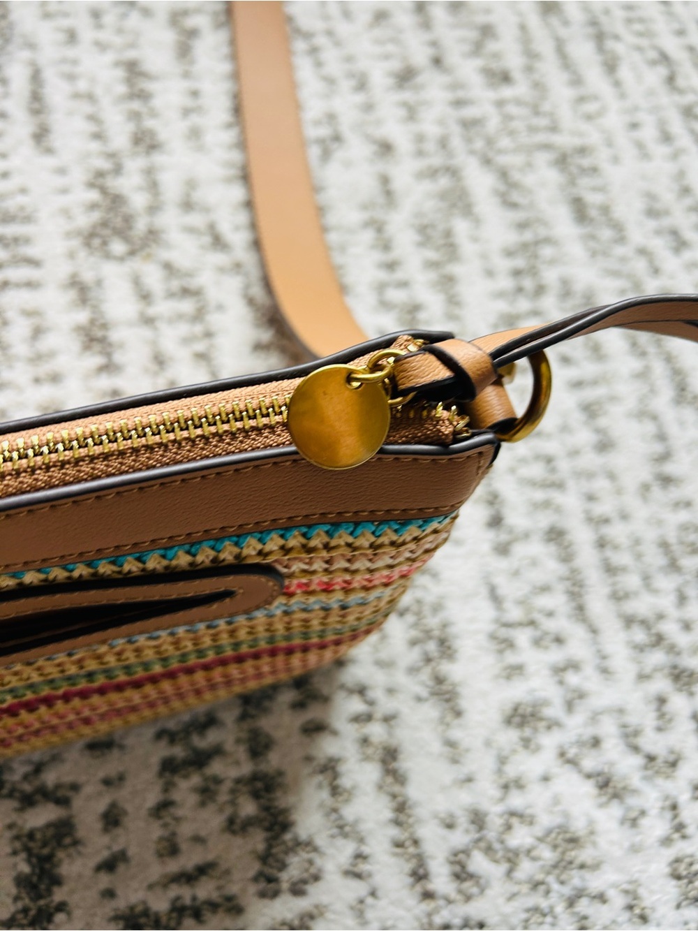 Style & Co. Rainbow Woven Straw Crossbody Bag NWOT - Picture 7 of 14
